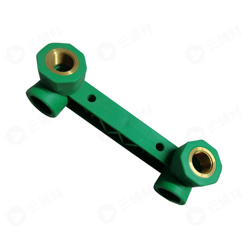 微朗绿色PPR 连体双内螺弯头25*1/2