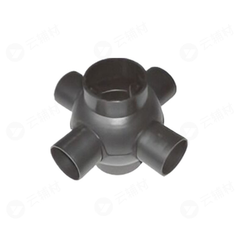 联塑HDPE管件 90多出口球通（六通）DN125x90